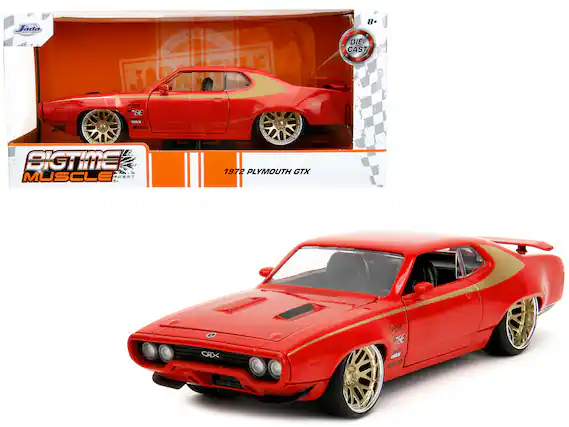 Jada
BIGTIME MUSCLE
1972 PLYMOUTH GTX
DIE-CAST
RESTLESS
H
M.CL
WAX