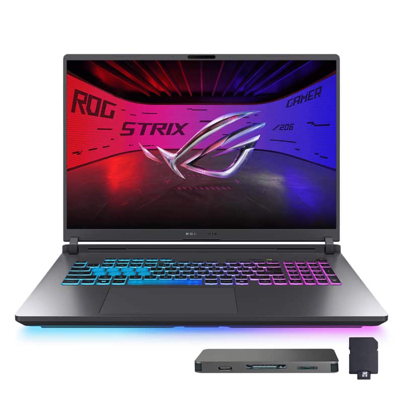 ASUS - ROG Strix G18 18" WQXGA 240Hz Gaming Laptop,Ultra 9 275HX,64GB RAM,4TB SSD+1TB Dock Set,RTX 5070,Win 11 Pro - Gray
