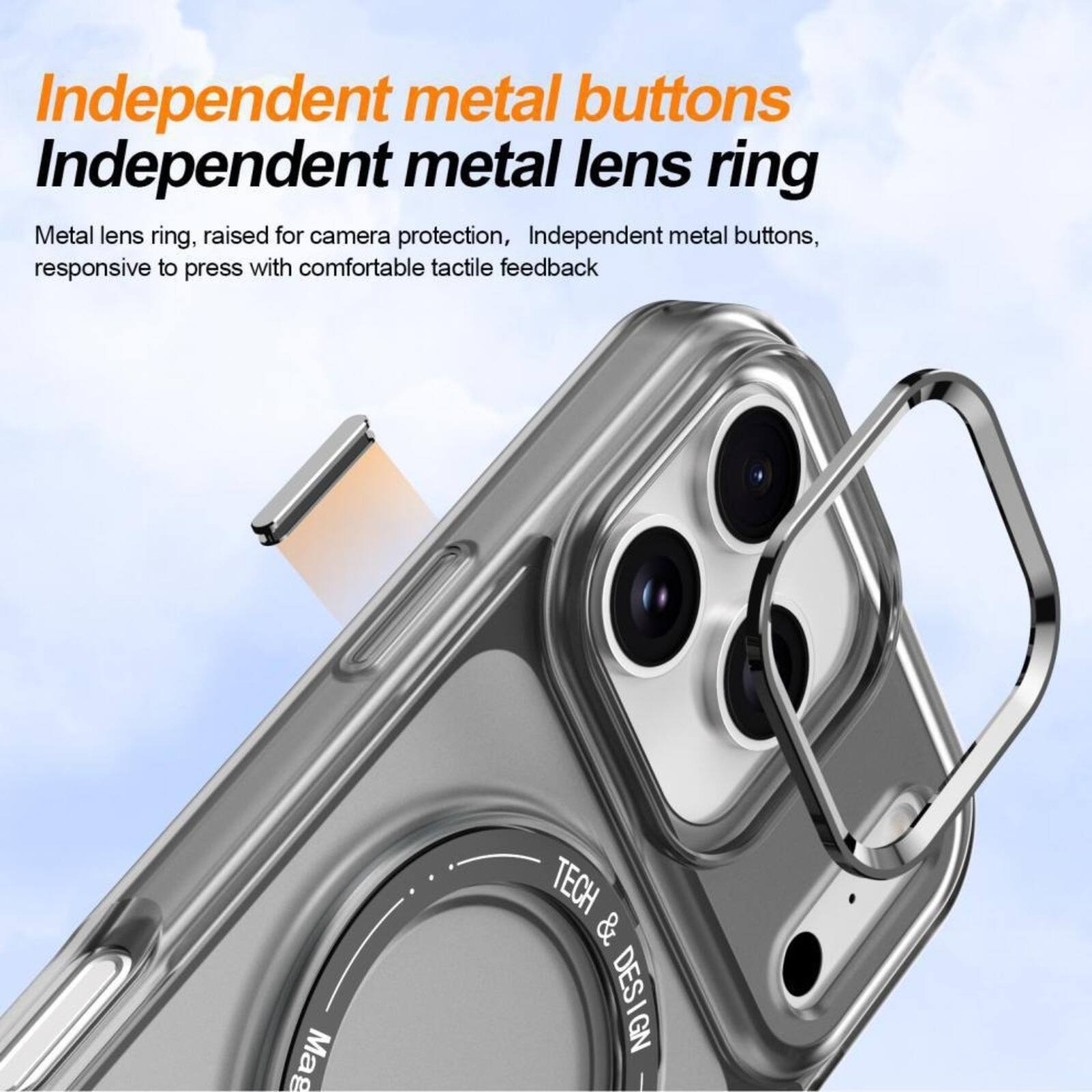 UUCOVER Magnetic Kickstand for Apple iPhone 17 Pro, Rotating Ring ...