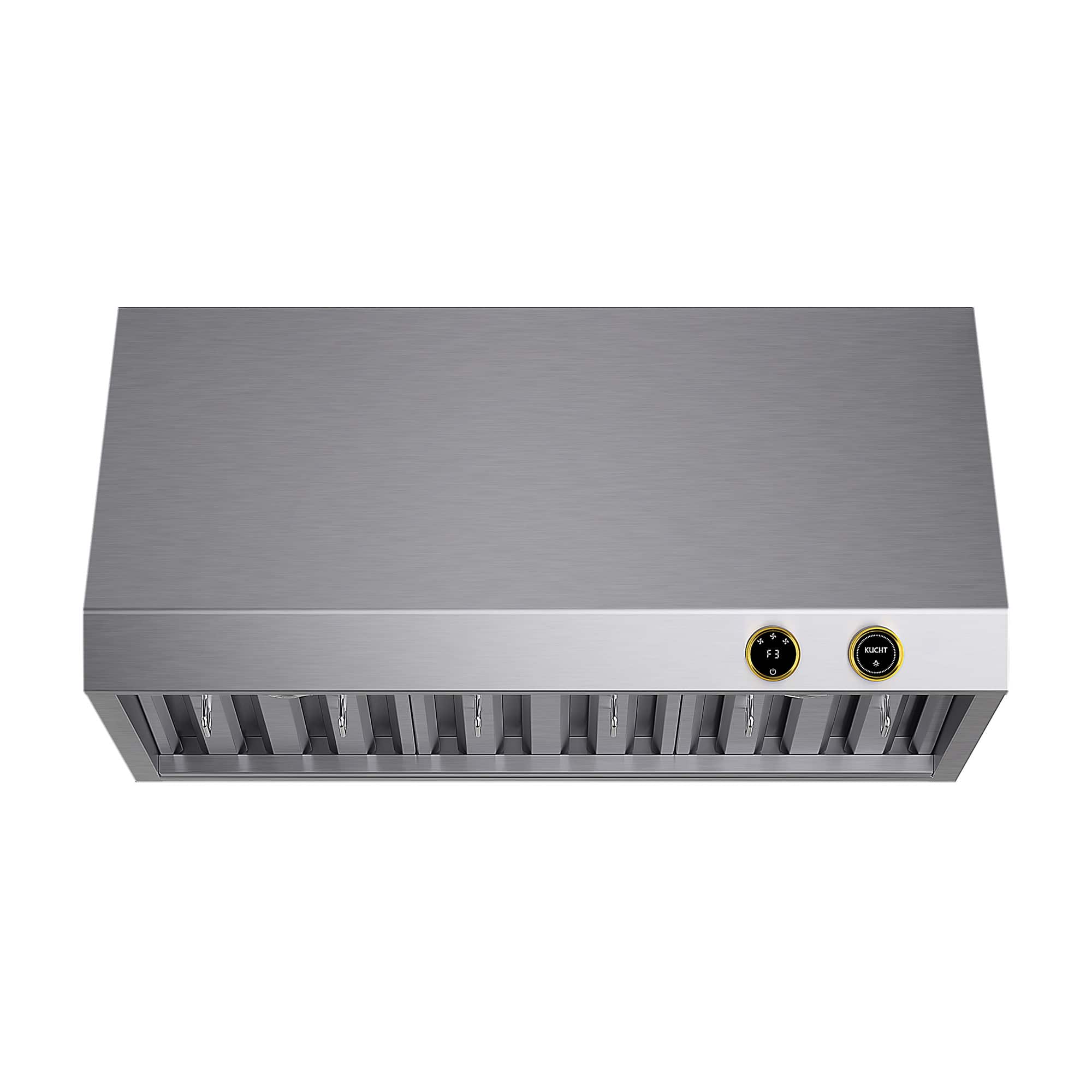 Kucht - 36 inches - Externally Vented - Under cabinet Range Hood - Stainless Steel & Gold