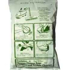 MICRO FILTRATION  
Contains 12 Tr Vacuum Cleaner Bags  
Complete and Tri-Shoe Cleaners