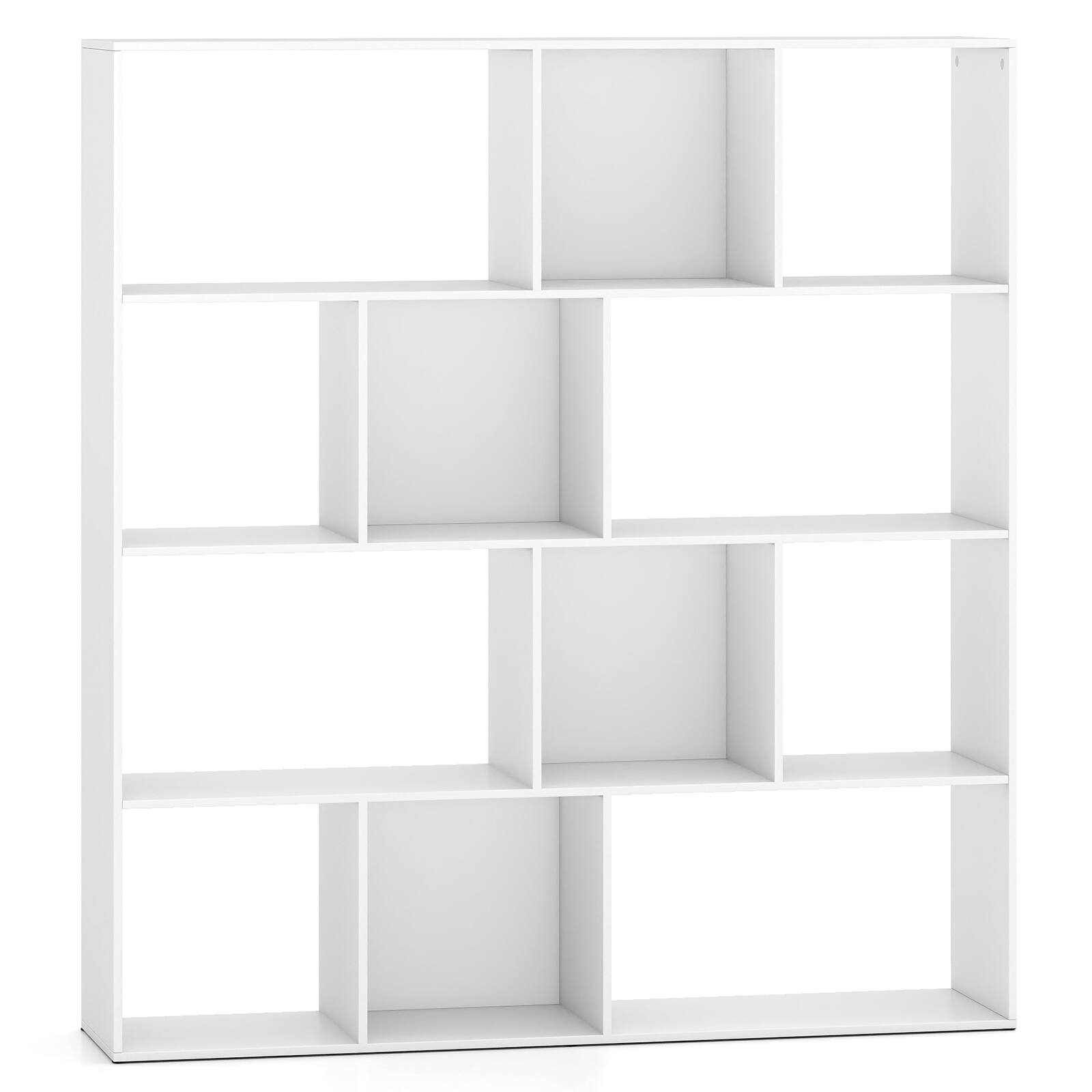 Alt View 8. Gymax - Gymax Open Shelf Bookcase w/12 Storage Compartments 2 Anti-Tip Kits for Living Room - White.