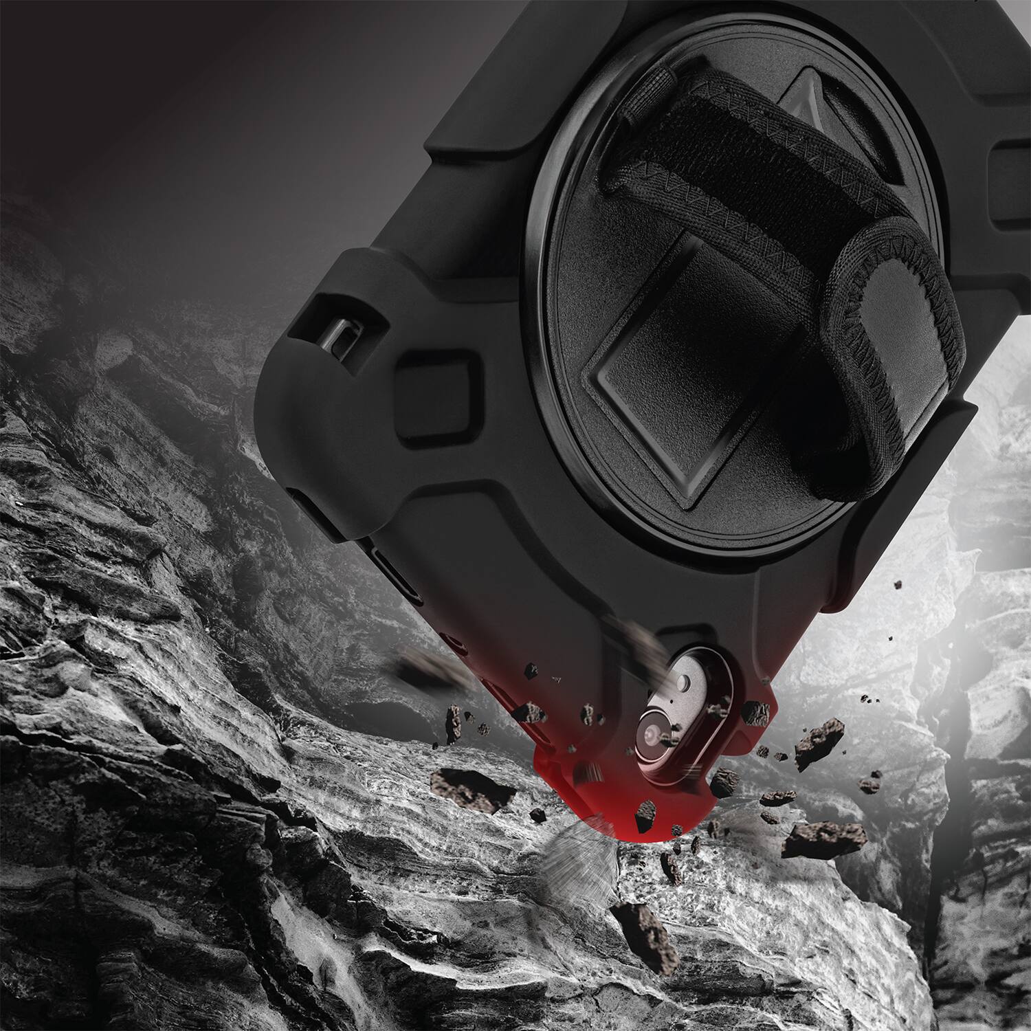 Back. Vena - For Apple iPad Mini 6 Case with Pencil Holder, iPad Mini 7 Case with 360° Rotating Stand, iPad A17 Pro Case Cover, Black - Black.