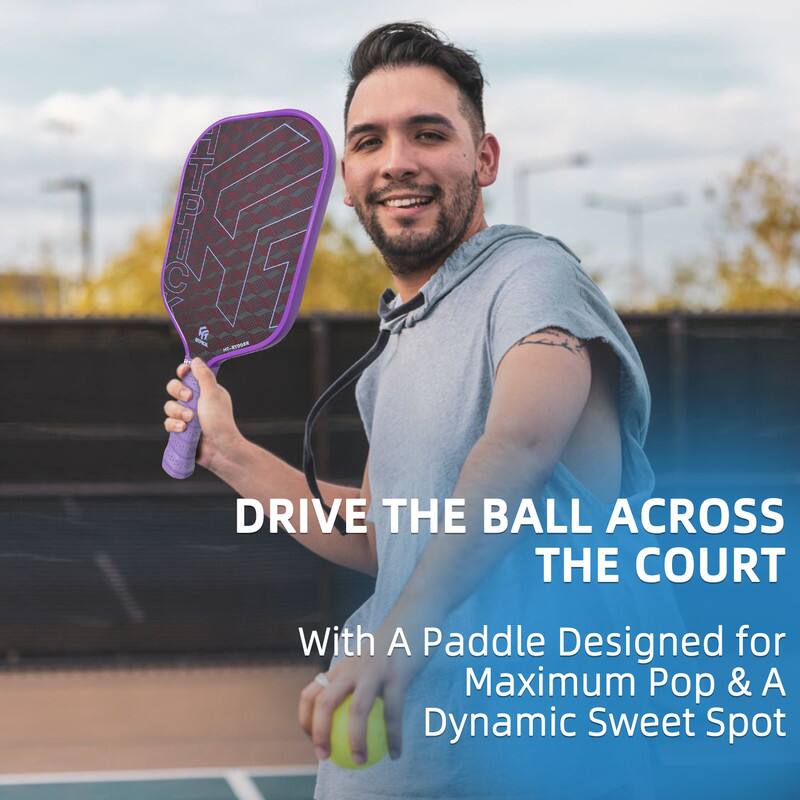 DRIVE THE BALL ACROSS THE COURT  
With A Paddle Designed for Maximum Pop & A Dynamic Sweet Spot