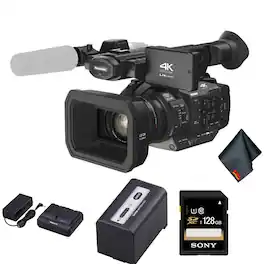Panasonic - AG-UX180 4K Premium Professional Camcorder Base Bundle - Standard 1 Year Manufacturer Warranty