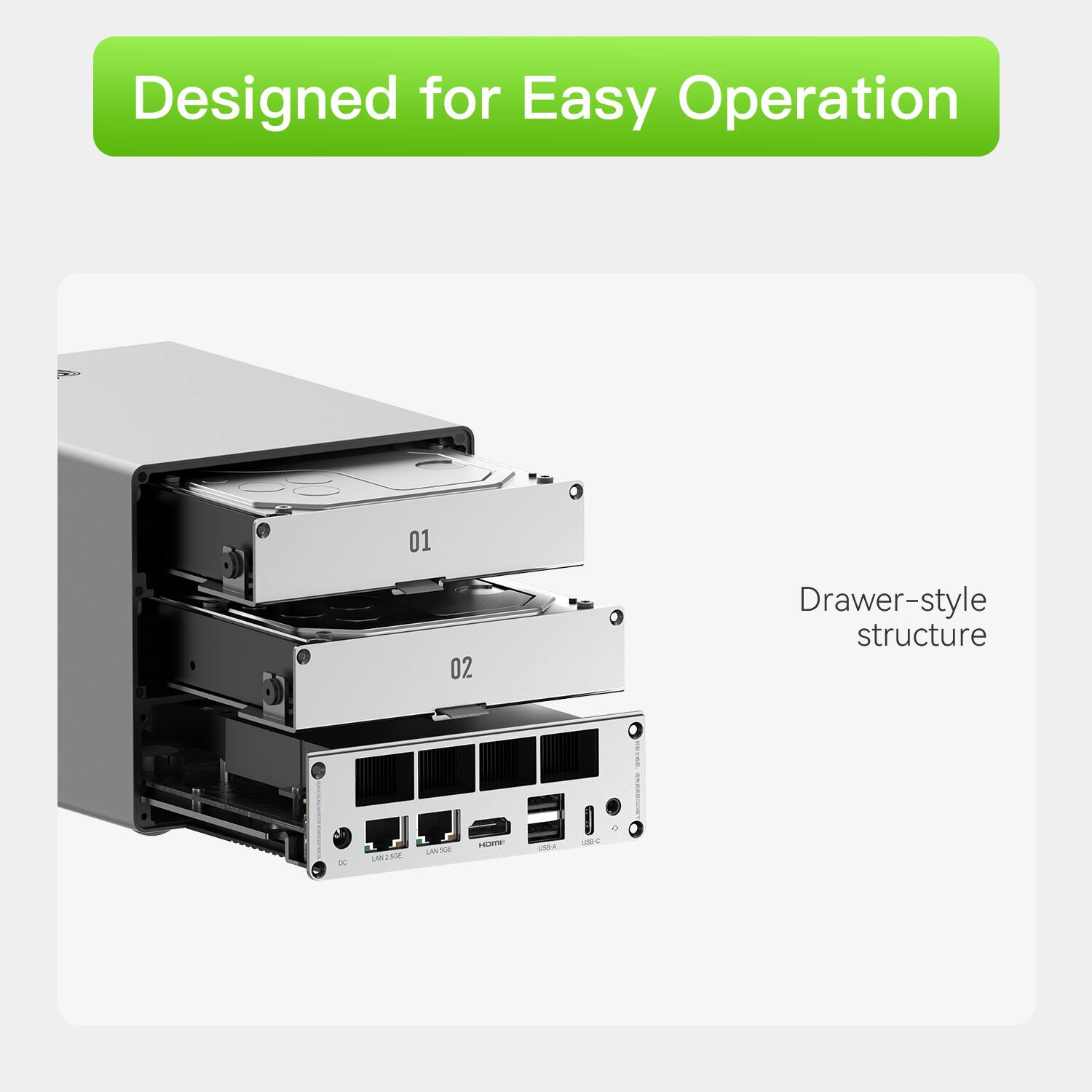 Designed for Easy Operation

Drawer-style structure

01 02

K LA230F LOVNIE LOTO UNBA LIBC