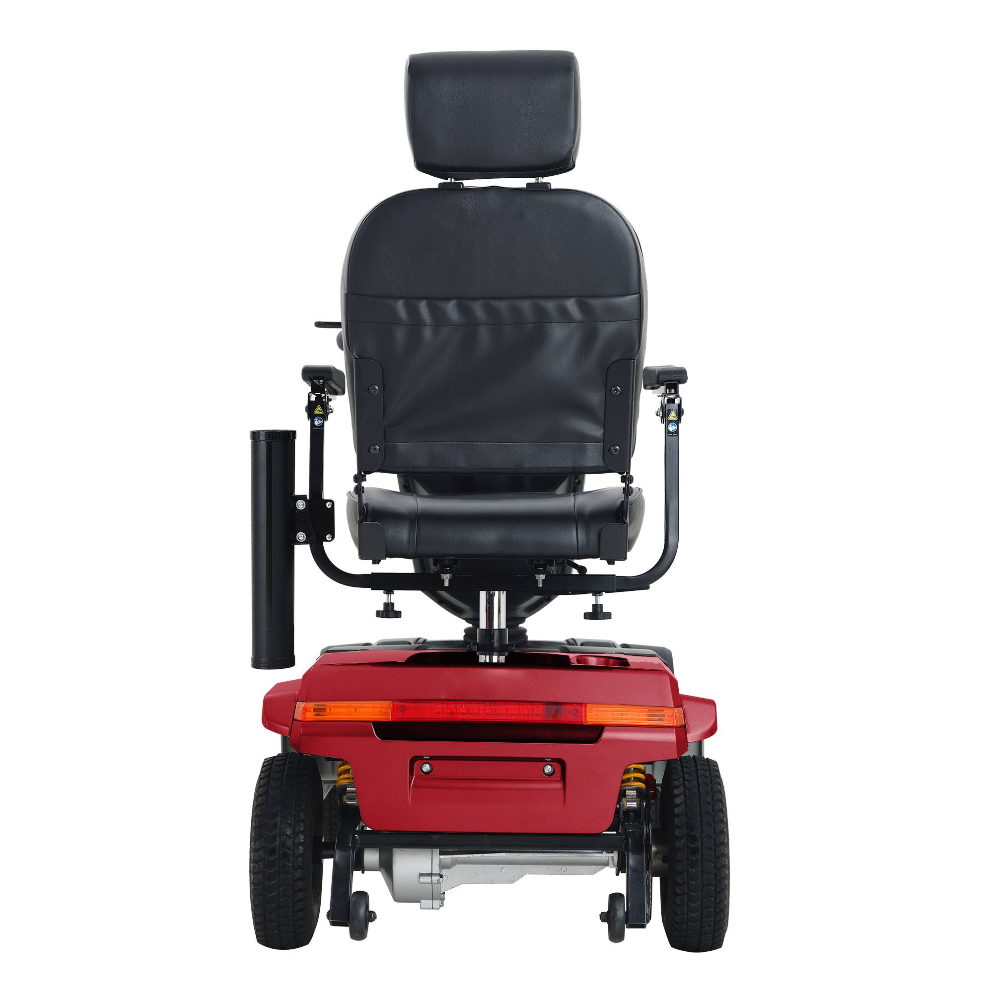 Left. Loheer - Loheer Red Heavy Duty Mobility Scooter Bariatric Medical Power Scooter for Adults - Red.