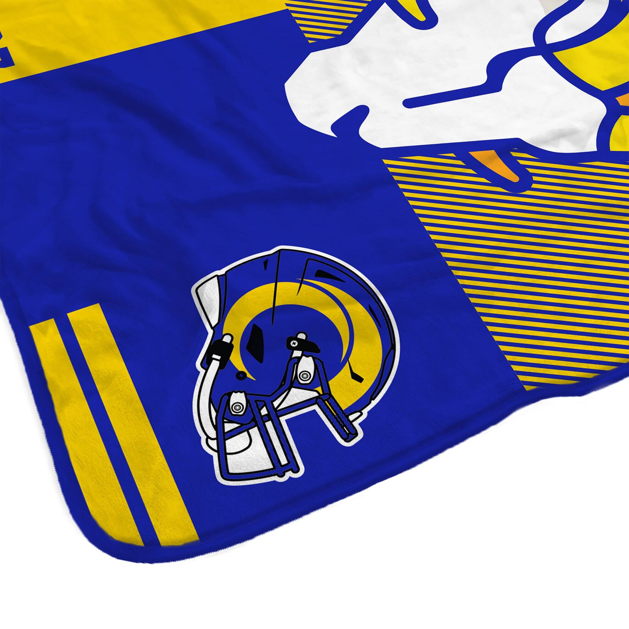 Alt View 2. Pegasus - Los Angeles Rams 60" x 80" Sherpa Throw Blanket - Multicolor.