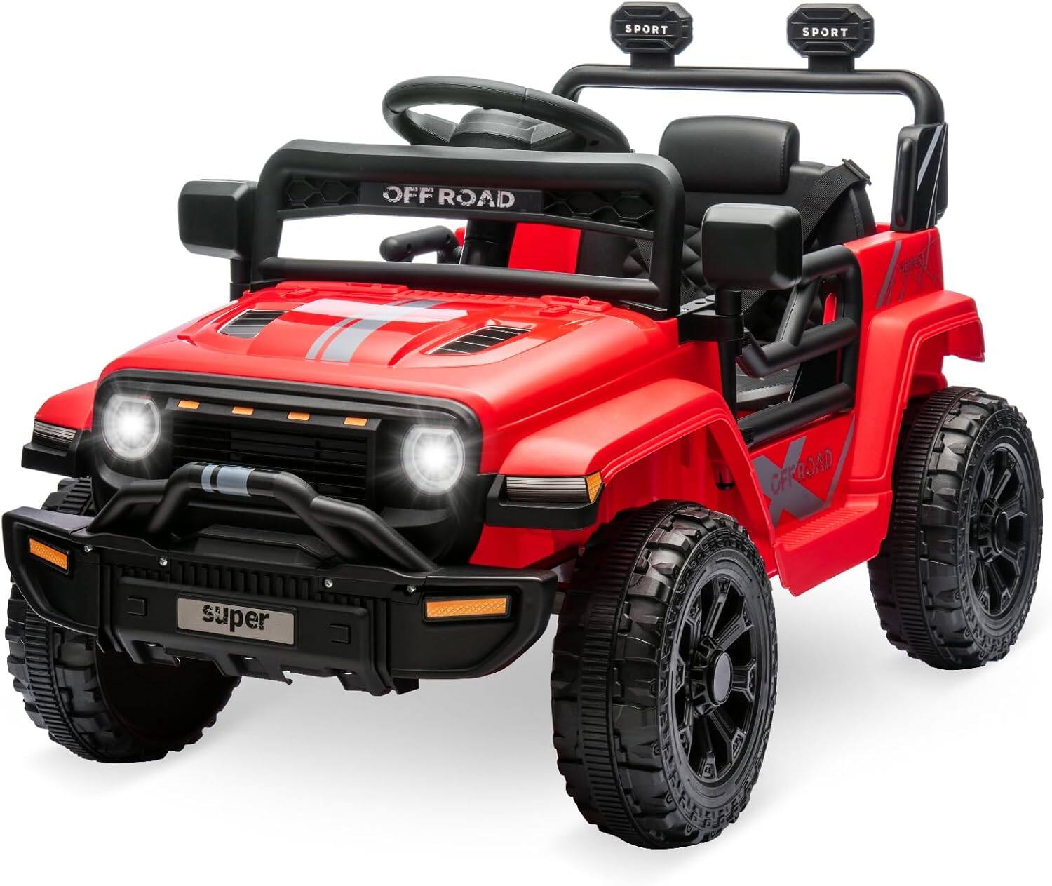 Homhougo - Ride On Truck Car, 12V Ride On Toy w/Parent Remote Control, Steering Wheel Music, 4-Wheel Spring Suspension price history on PriceWatchPro