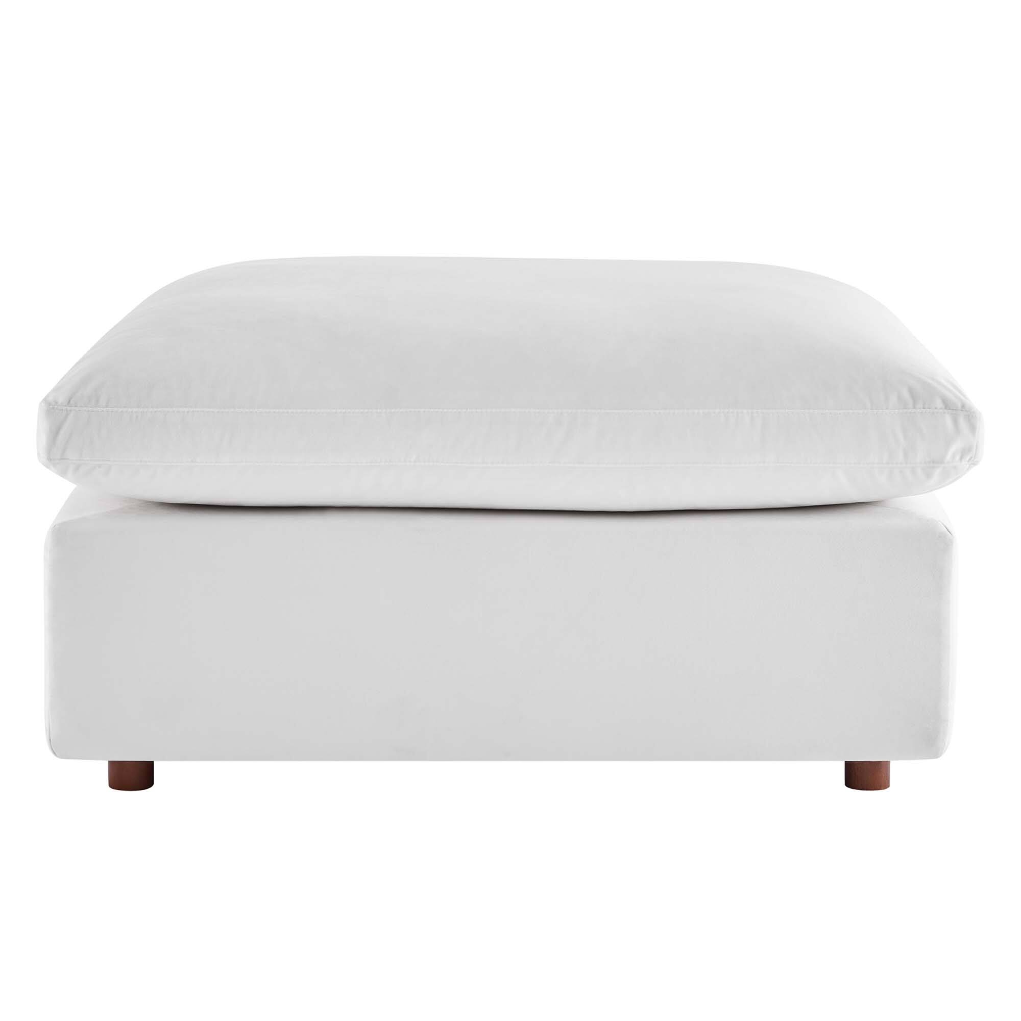 Alt View 2. Modway - Commix Down Filled Overstuffed Performance Velvet Ottoman by Modway - EEI-4365-WHI.
