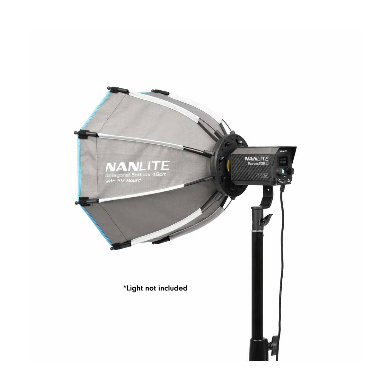 NANLITE Octagonal Softbox 40cm with FM Mount  
NANLITE Fora 500  
*Light not included