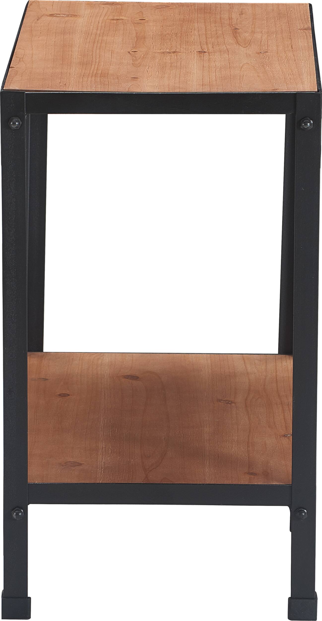 Alt View 13. Serta - Overland Side Table - Wood and Black Metal.