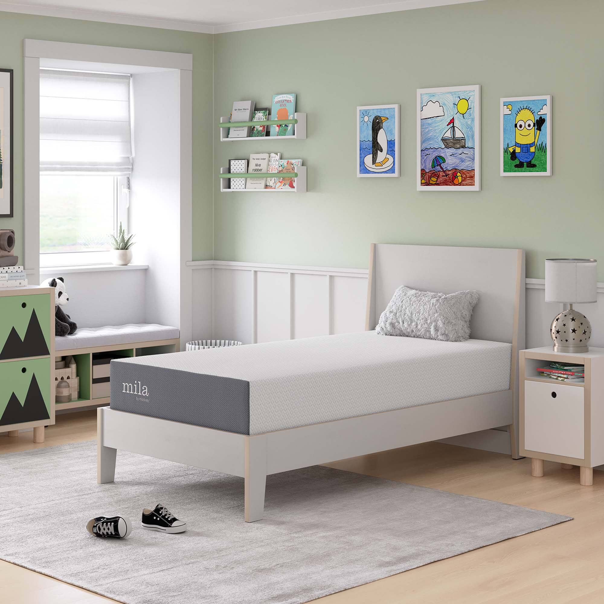 Alt View 2. Modway - Mila 10" Twin Mattress by Modway - White.