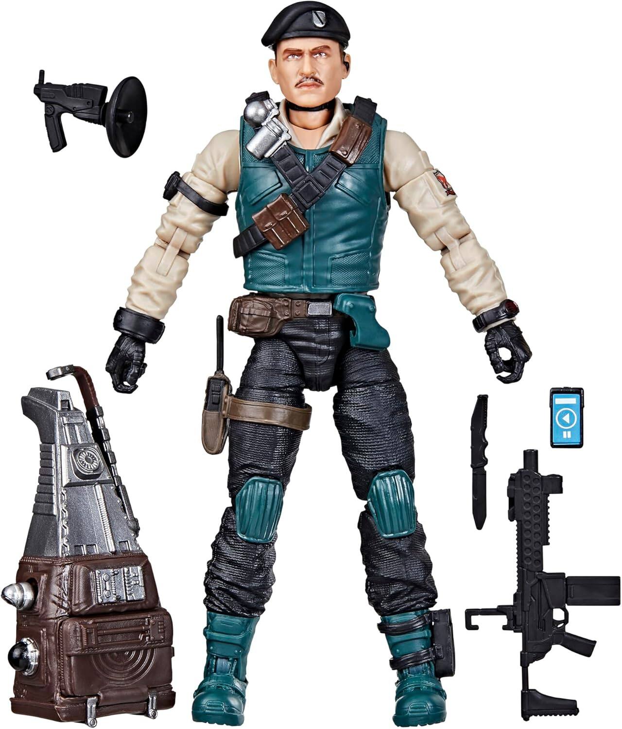 Front. G.I. Joe - G.I. Joe Classified Series #149, Dial-Tone, Collectible 6 Inch Action Figure with 6 Accessories - Dark Blue.