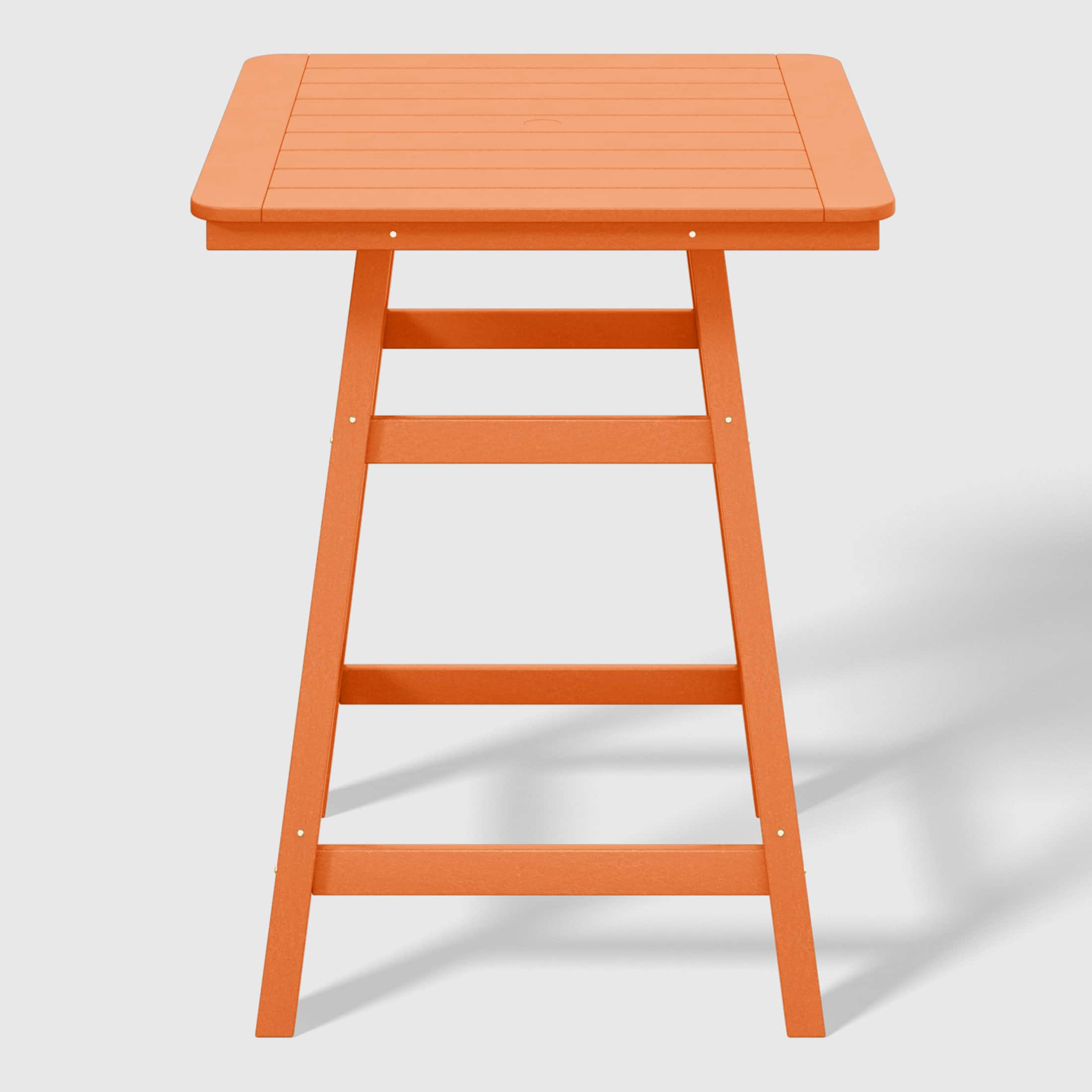 "WestinTrends - Malibu 30"" Square Outdoor Patio Counter High Bistro Bar Table With Umbrella Hole - Orange" price history on PriceWatchPro