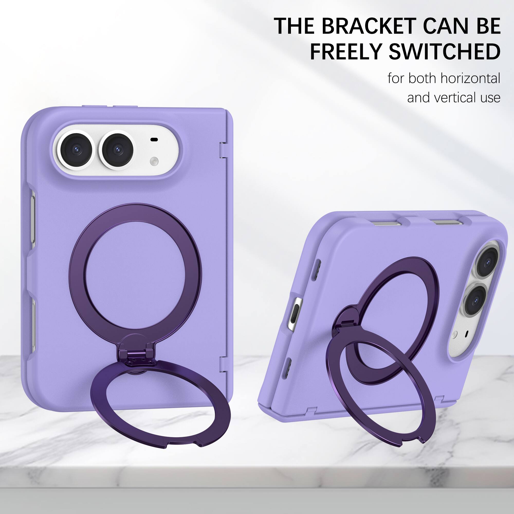 THE BRACKET CAN BE FREELY SWITCHED for both horizontal and vertical use