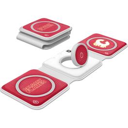 Keyscaper - Calgary Flames 3-in-1 Foldable Charger - White