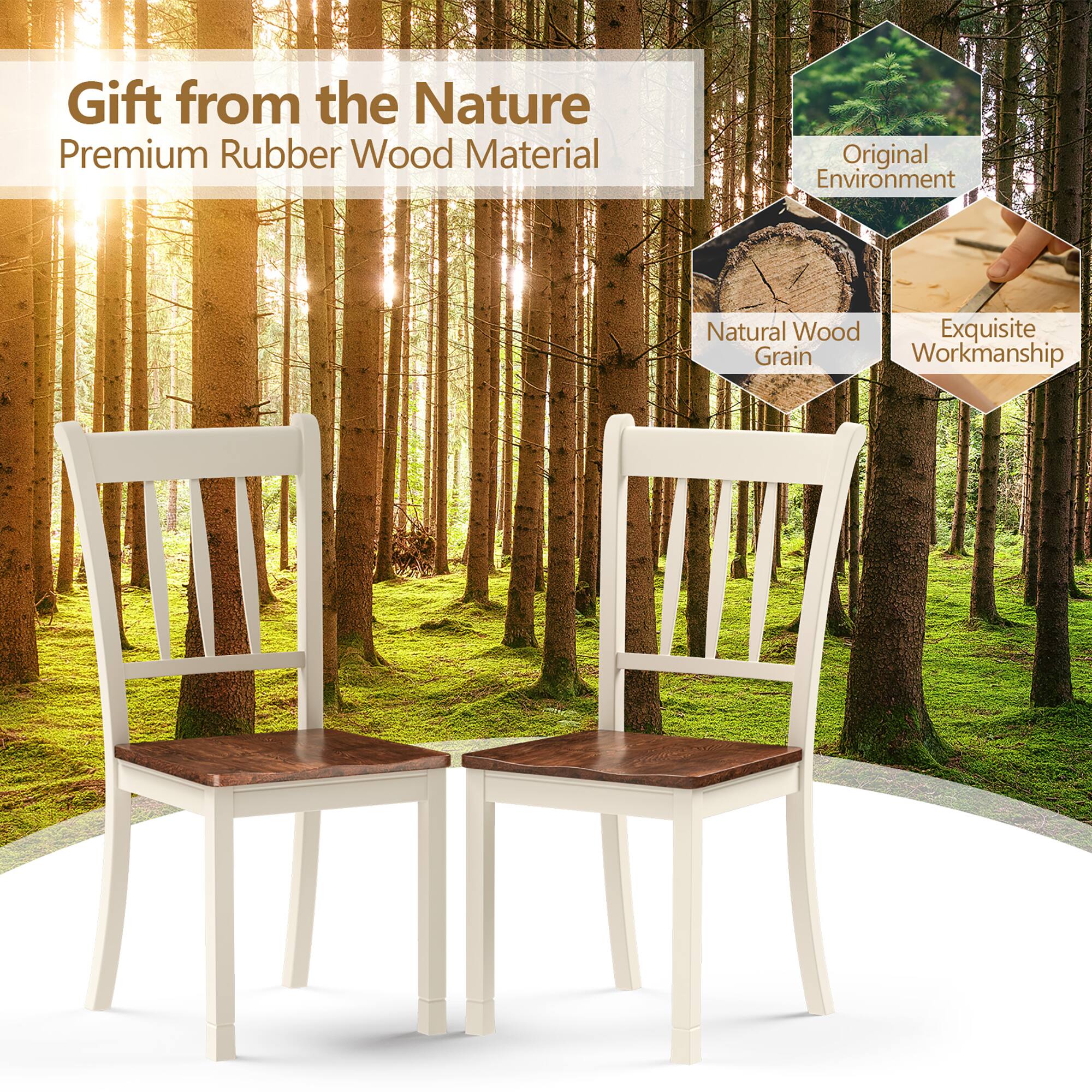 Gift from the Nature, Premium Rubber Wood Material, Original Environment, Natural Wood Grain, Exquisite Workmanship