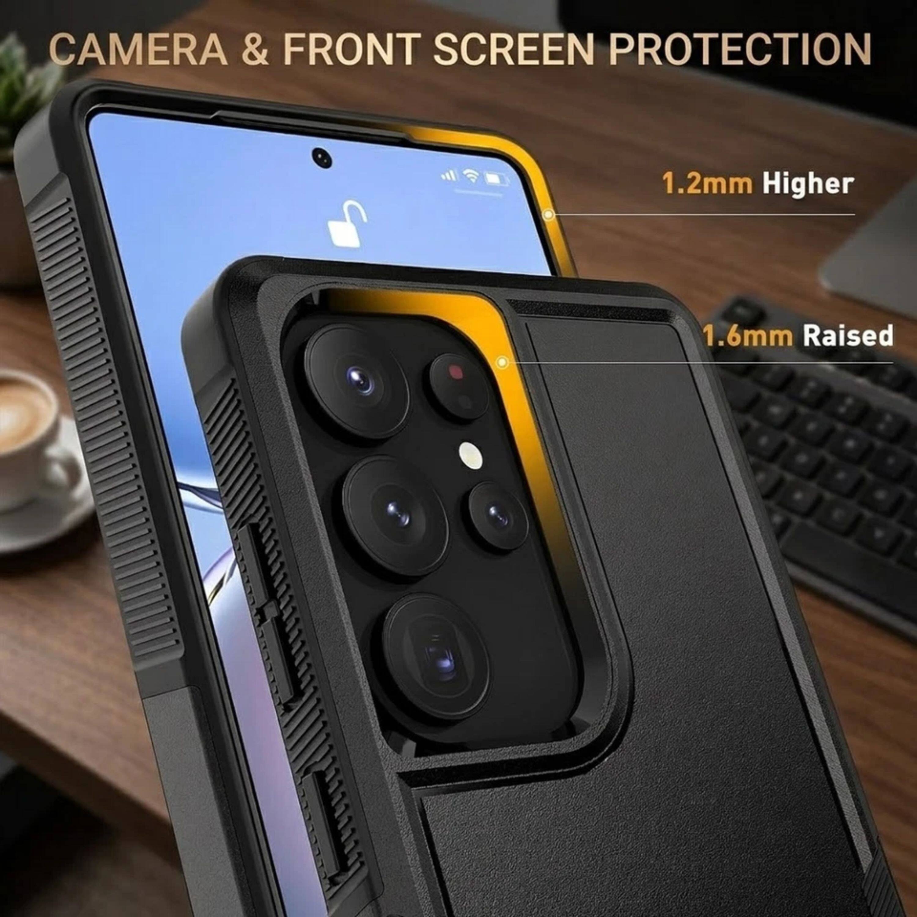 CAMERA & FRONT SCREEN PROTECTION

1.2mm Higher

1.6mm Raised