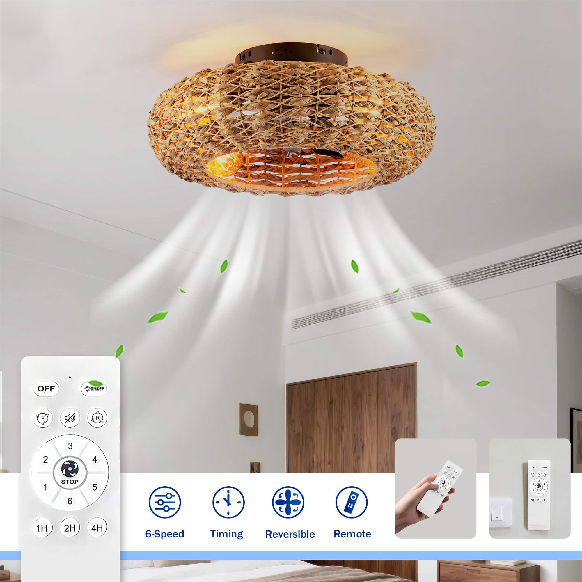 OFF  
MONOFF  
1 2 3 4 STOP 5 6  
1H 2H 4H  

6-Speed  
Timing  
Reversible  
Remote