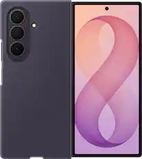 Front. Samsung - Galaxy Z Fold8 Ultra Silicone Magnet Case - Violet Shadow.