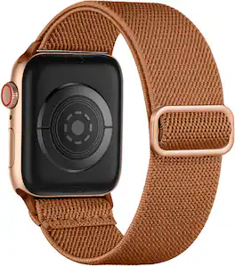 Core Tech - Stretchy Solo Loop Watch Band for Apple Watch 42/44/45/46/49mm - Caramel