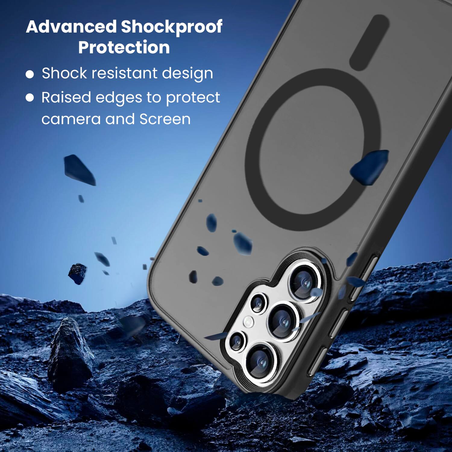 Advanced Shockproof Protection  
- Shock resistant design  
- Raised edges to protect camera and screen