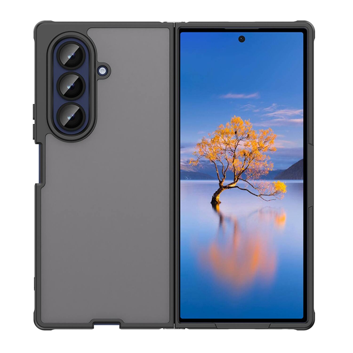 Front. Sahara - Venture Series Matte Case for Samsung Galaxy Z Fold7 - Scorpion Black.