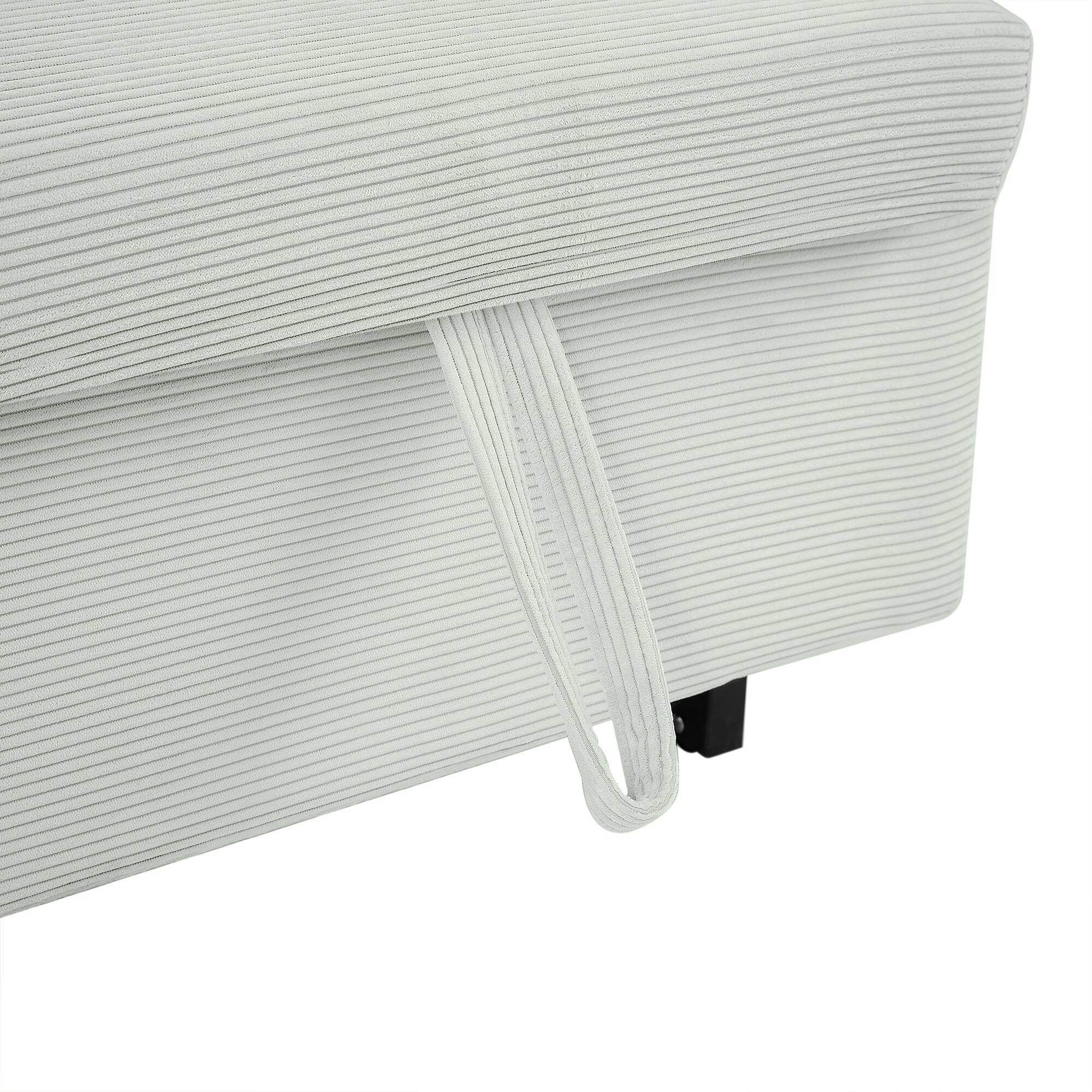 Alt View 7. GOODSILO - 57-Inch Pull-Out Convertible Sofa Bed Loveseat with Adjustable Backrest and USB Charging Ports for Modern Living Spaces - Pale Green.