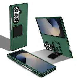 Dteck - Case for Samsung Galaxy Z Fold8 Ultra Built-in Foldable Kickstand Slim Fit Non-Slip Shockproof Rugged Cover - Darkgreen