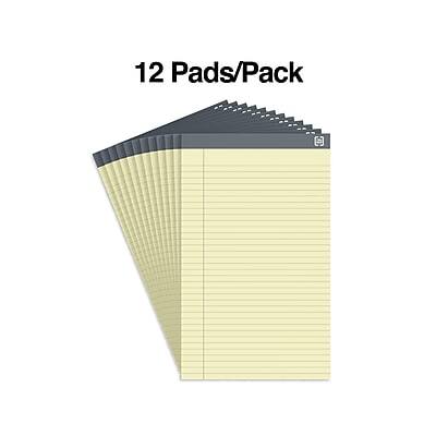 Alt View 1. TRU RED - Notepads, 8.5" x 14", Wide Ruled, Canary, 50 Sheets/Pad, 12 Pads/Pack - Yellow.