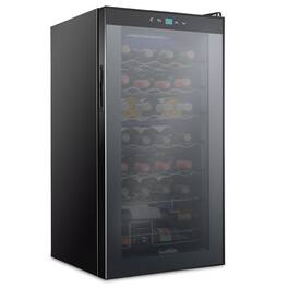 Ivation - 28-Bottle Compressor Freestanding Wine and Beverage Cooler