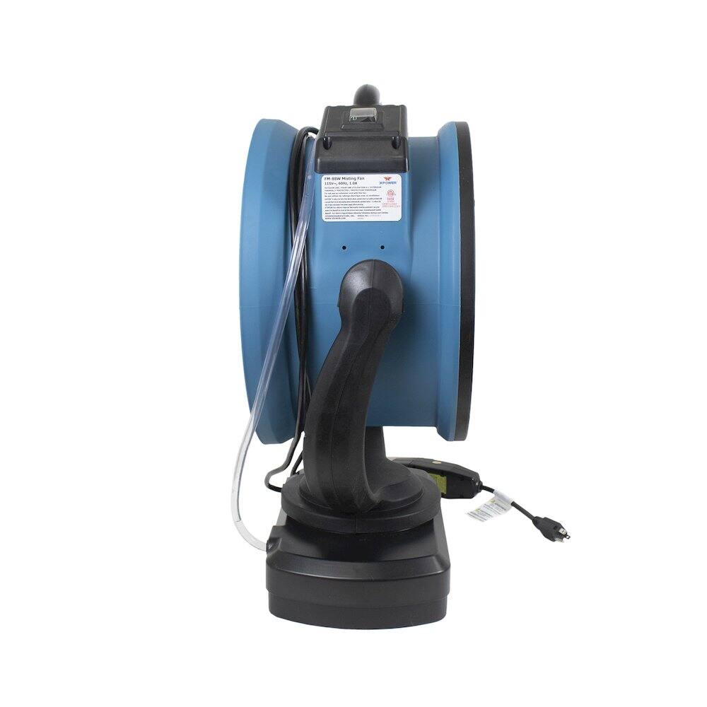 Alt View 8. XPOWER - Oscillating Portable 3 Speed Outdoor Cooling Misting Fan - Blue.