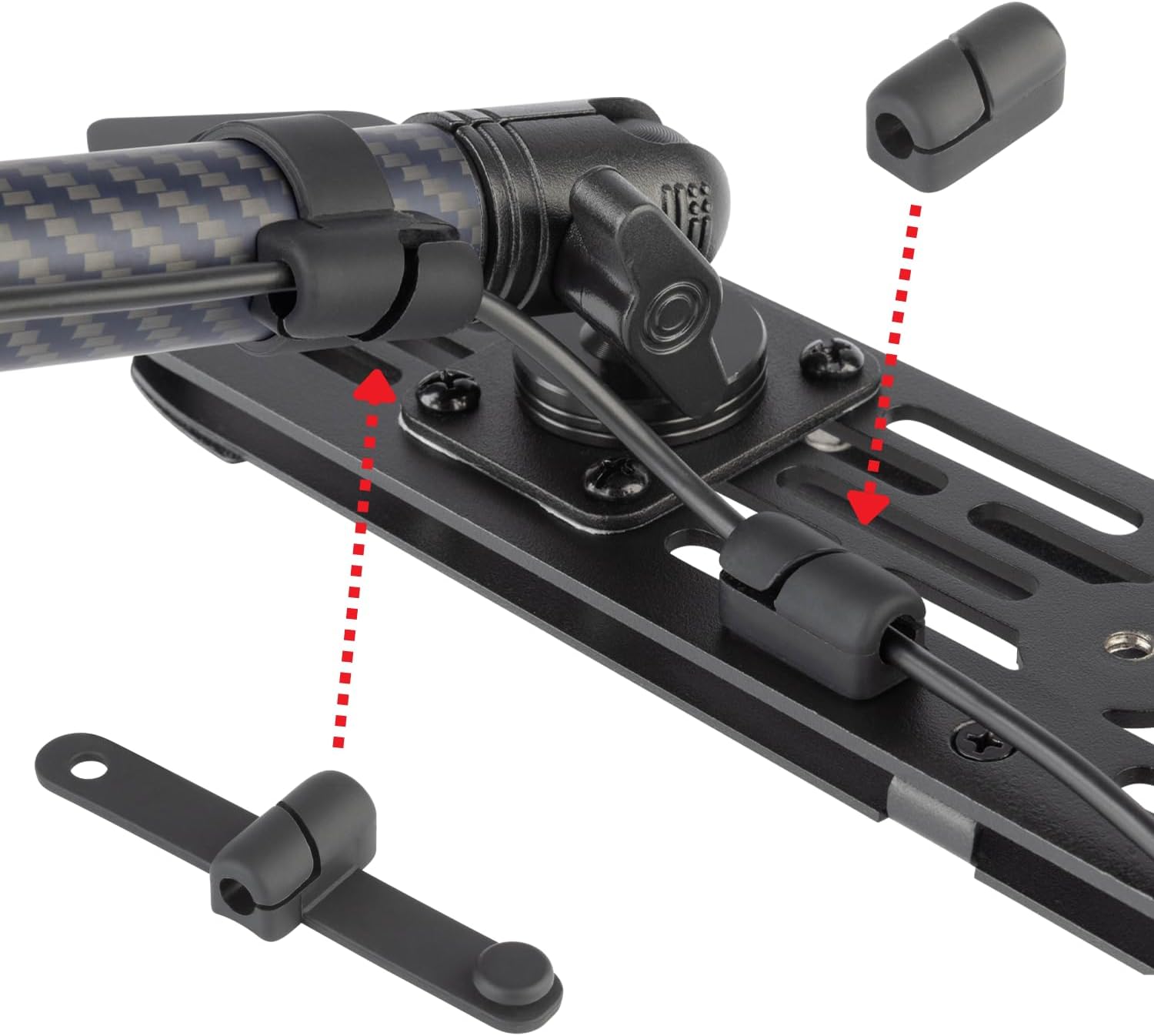 Back. THIRSTY TURTLE - 7-Pack Rubber Cable Organizer Kit – Self-Adhesive Cord Management for Car.