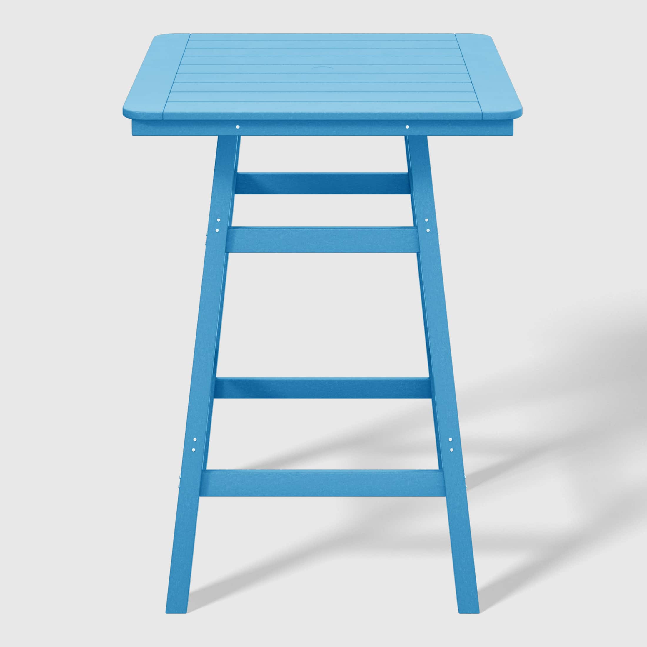 "WestinTrends - Malibu 30"" Square Outdoor Patio Bistro Bar Table With Umbrella Hole - Pacific Blue" price history on PriceWatchPro