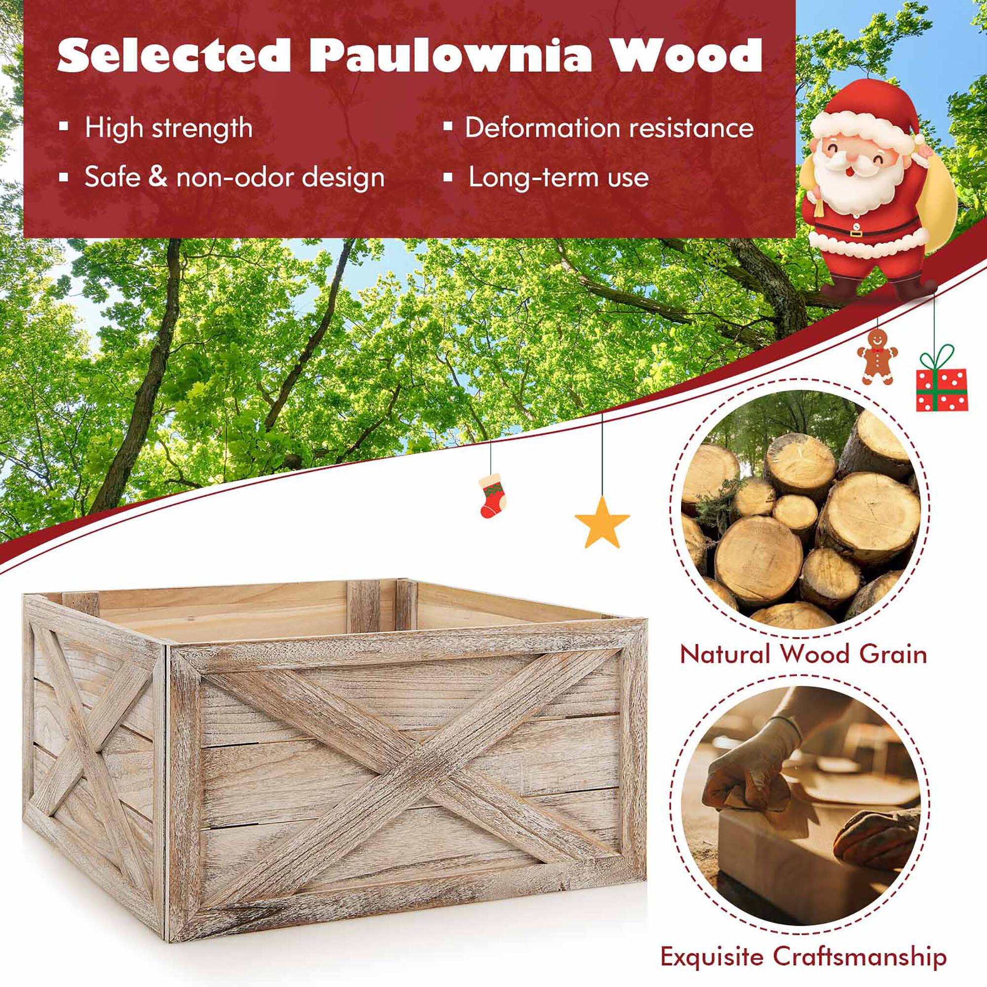 Selected Paulownia Wood: High strength, Safe & non-odor design, Deformation resistance, Long-term use, Natural Wood Grain, Exquisite Craftsmanship.