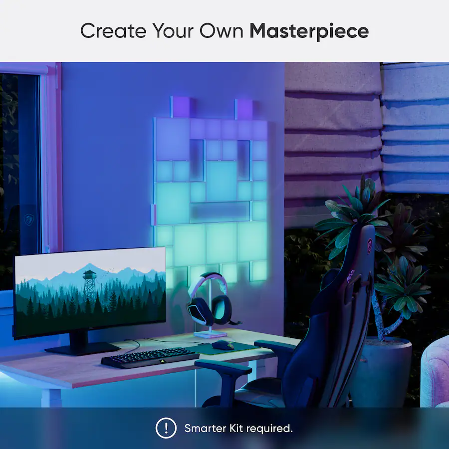 Nanoleaf Blocks Small Squares Add On Smart LED Wall Light Panels (4pk ...