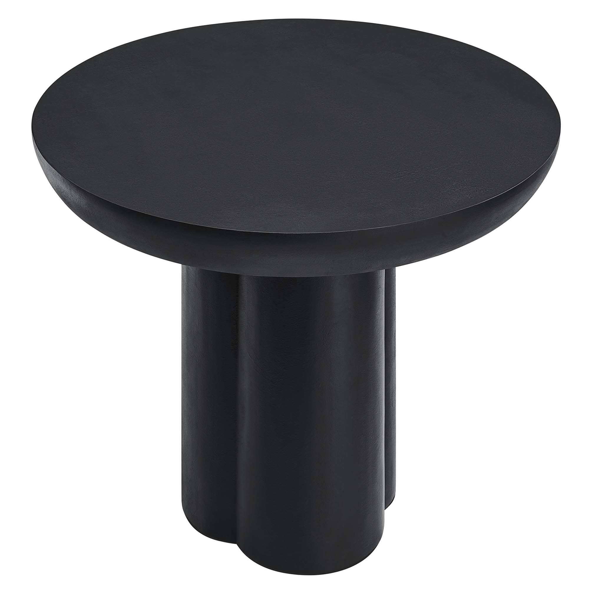 Alt View 3. Modway - Caspian 40" Round Concrete Dining Table by Modway - Black.