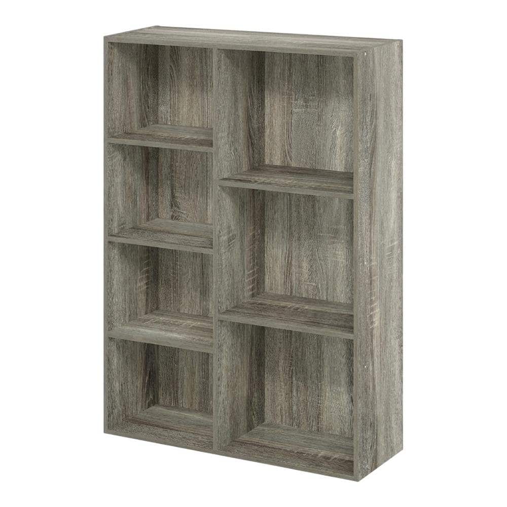 FurniFact - Reversible 7-Cube Storage Shelf In Finish With Open Design - French Oak