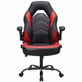 Frangdom - Ergonomic Gaming Chair PU Leather Lumbar Support Height Adjustable - Scarlet Red 275 lbs