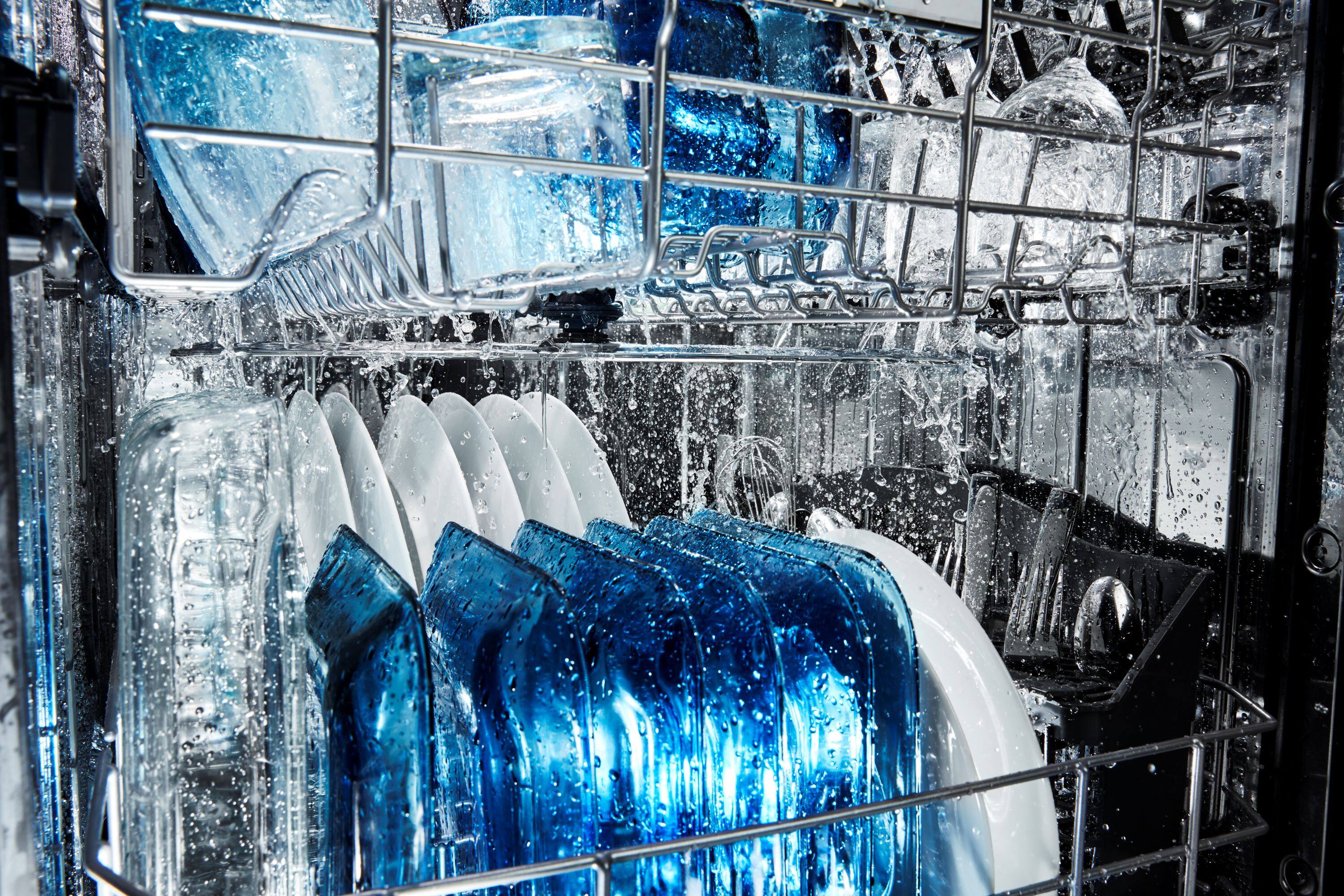 Alt View 4. Maytag - 24" Top Control Built-In Stainless Steel Tub Dishwasher with 3rd Rack, Dual Power Filtration, 47 dBA - Stainless Steel.