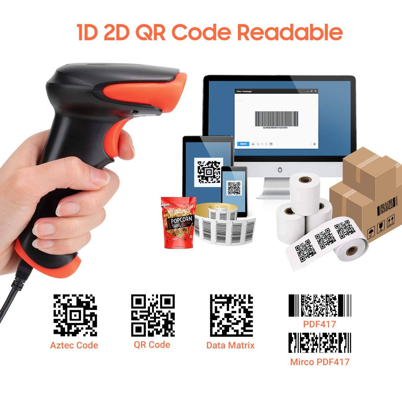 1D 2D QR Code Readable

- Aztec Code
- QR Code
- Data Matrix
- PDF417
- Mirco PDF417