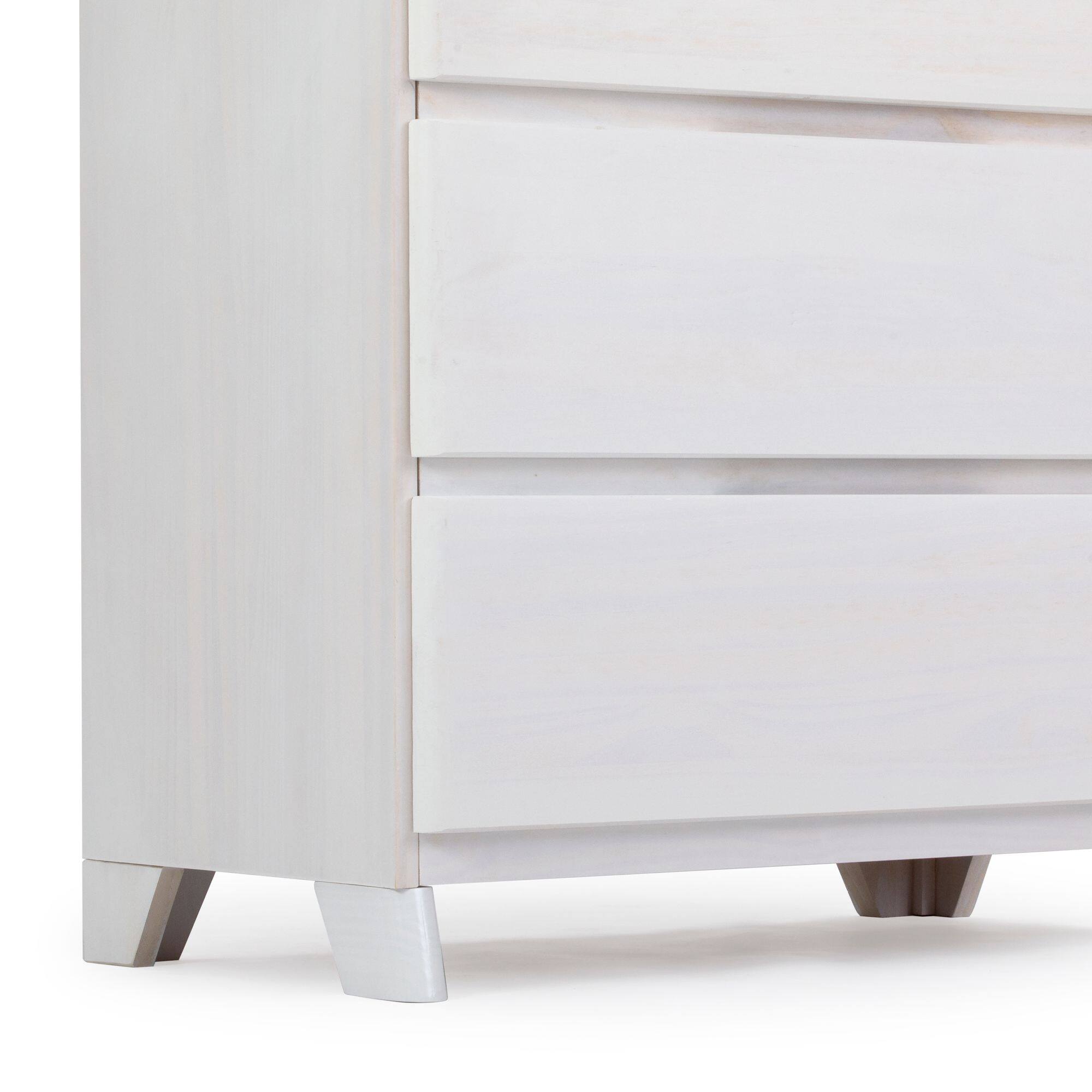 Alt View 3. Plank+Beam - Plank+Beam Modern Farmhouse 3 Drawer Dresser, White Wash - White Wash.