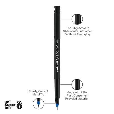 The Silky-Smooth Glide of a Fountain Pen Without Smudging

ONYX unibell uni Super Ink™

Sturdy, Conical Metal Tip

Made with 73% Post-Consumer Recycled Material