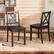 Back. Costway - Dining Chair Set of 2 Kitchen Side Chairs with Rubber Wood Legs & Cross Back - Black.