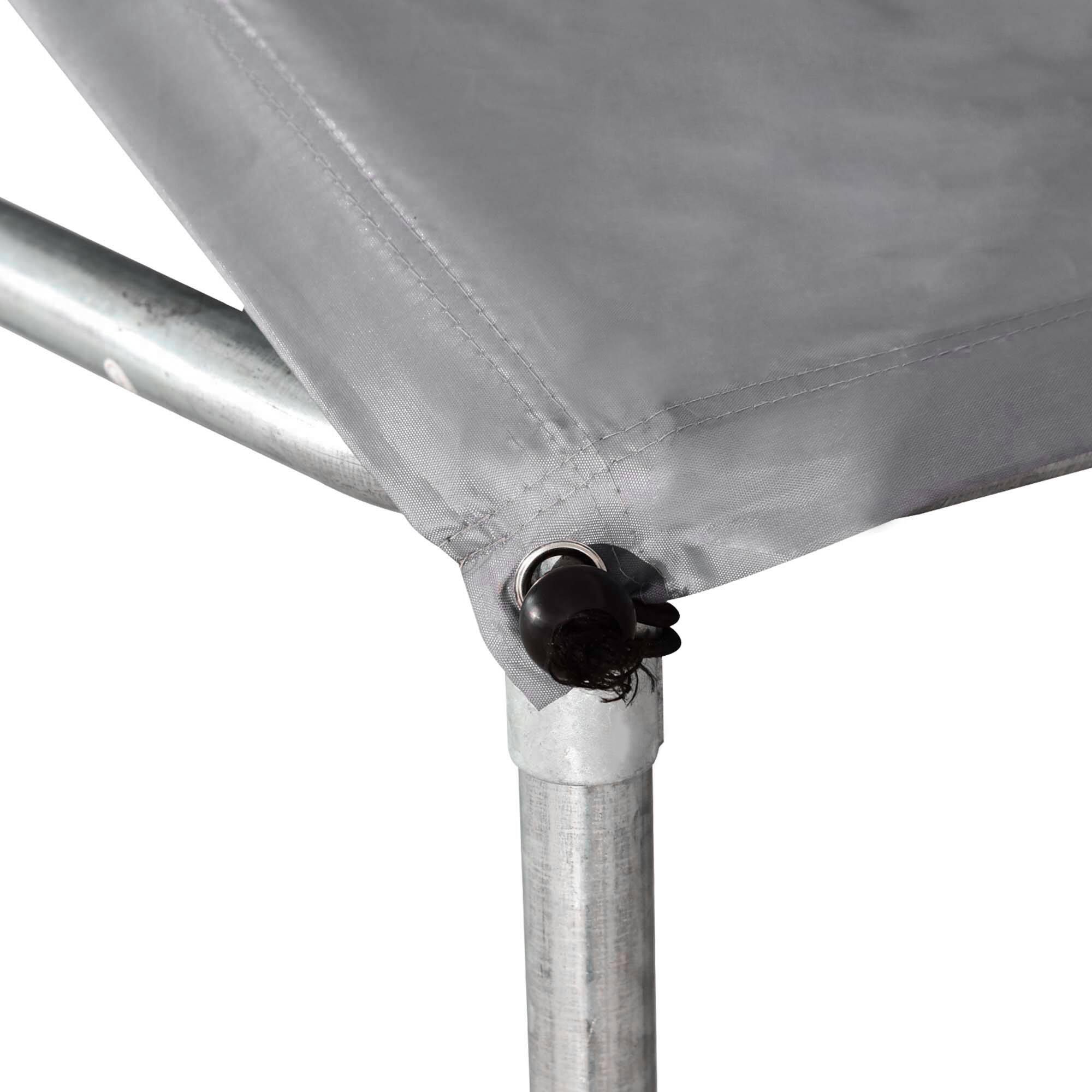 Alt View 4. Pawhut - Outdoor Dog Kennel, Heavy Duty Dog Run Outdoor Fence with Waterproof Cover, Galvanized Chain Link, Secure Lock.