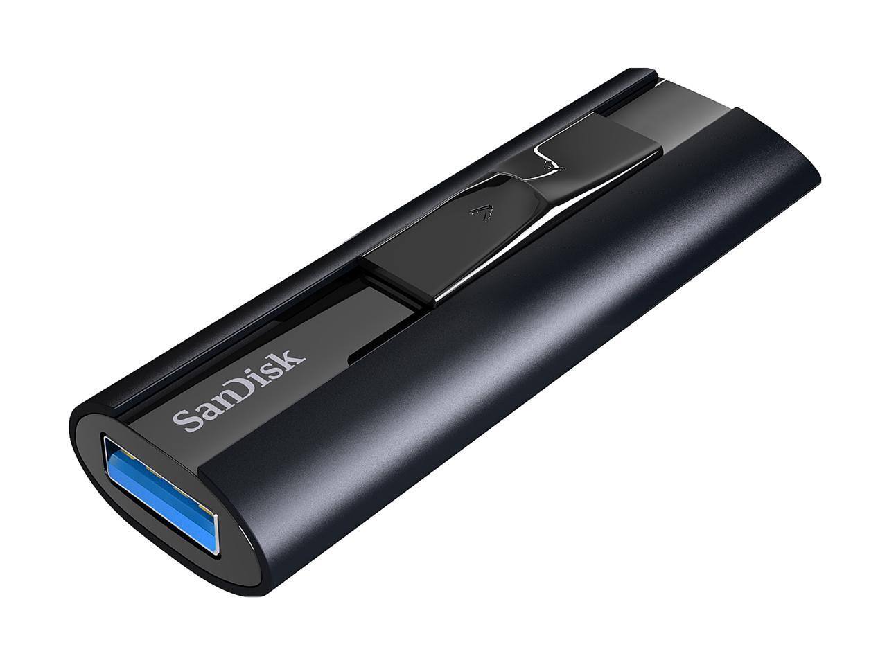 Alt View 4. SanDisk - SanDisk 256GB Extreme Pro USB 3.2 Gen 1 Solid State Flash Drive, Speed Up to 420MB/s (SDCZ880-256G-G46) - Black.