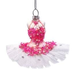 OrnamentallyYou - Classic Ballerina Dress Handcrafted Glass Ornament Ballet Dancer Gift - Multi-colored