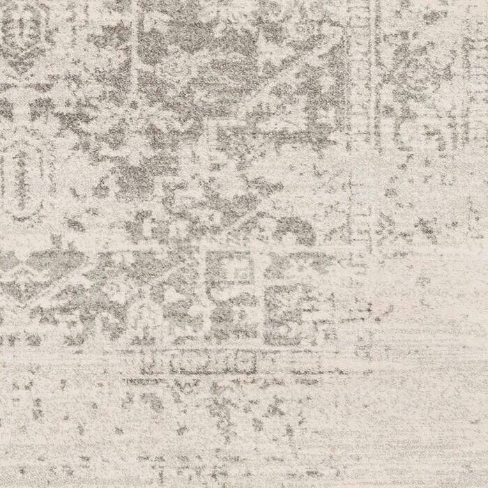 Alt View 1. Hivvago - 5' x 7' Distressed Oriental Area Rug in Light Grey / Beige - Light Grey / Beige.