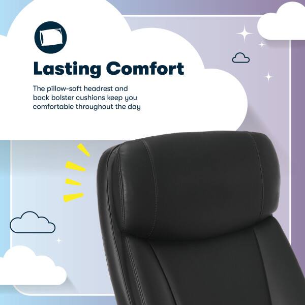 Lasting Comfort

The pillow-soft headrest and back bolster cushions keep you comfortable throughout the day.
